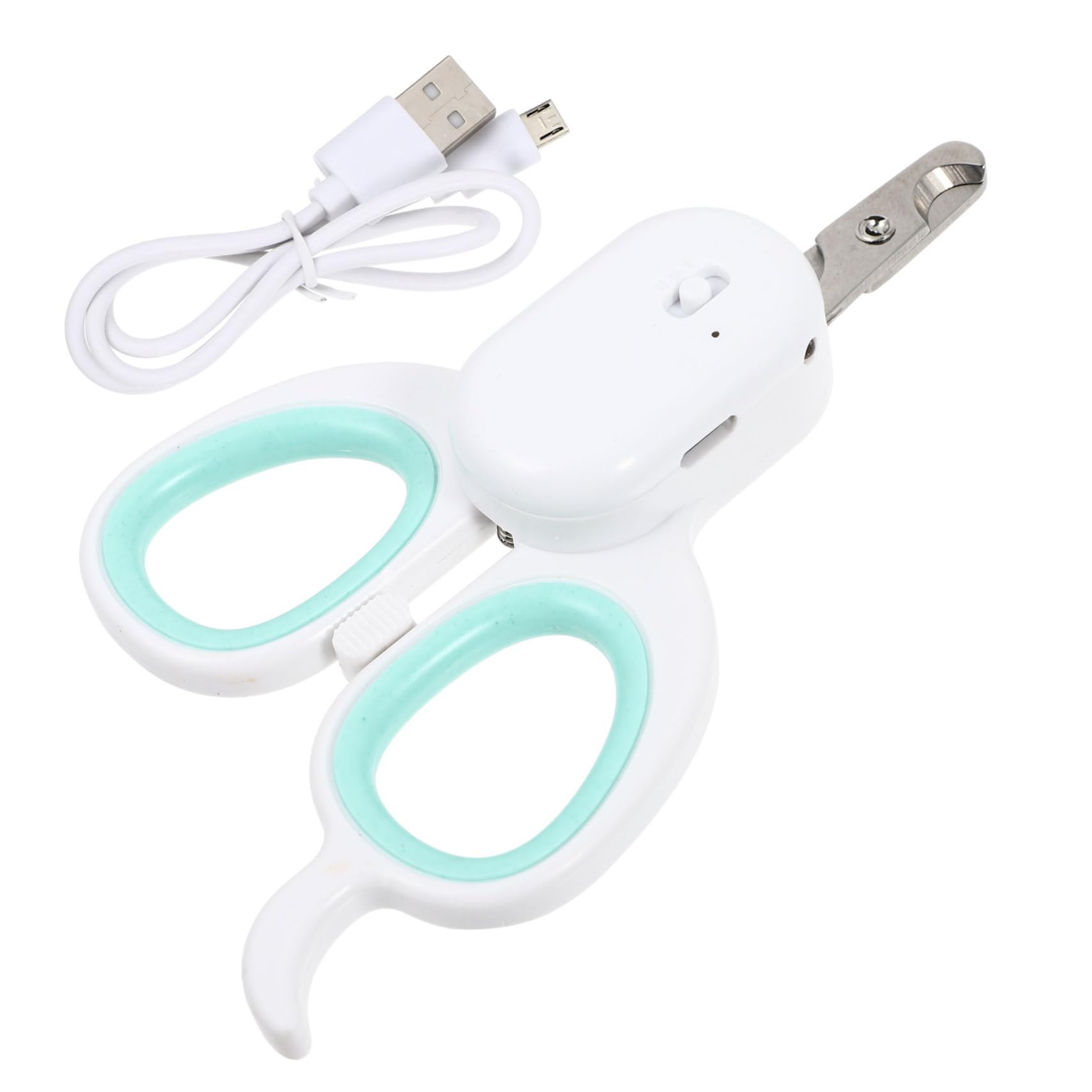 CORHAD 1Pc USB Rechargeable LED Pet Nail Clipper Professional Dog Cat Nail Trimming Tool with Light for Safe and Precise Grooming for All Pets with Long Nails