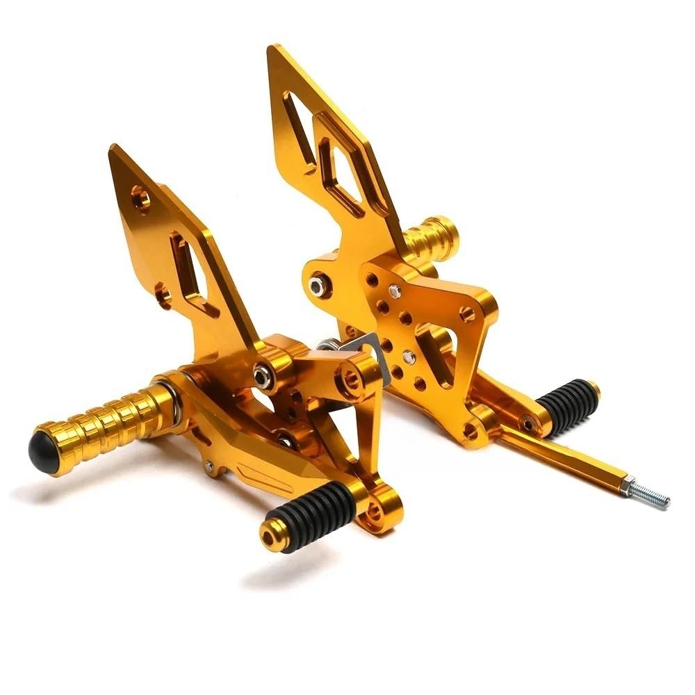 Footrests Foot Pegs Motorbike Footrest Rearset Foot Pegs Rests Adjustable For Y&AMAHA For YZF R3 R25 2014-2020 Motorcycle Footpegs Rear Sets For YZFR3 For YZFR25(Yellow)