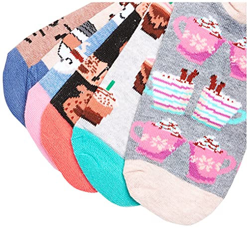 Image of K. Bell women's Fun Food & Drink Low Cut Socks - 6 Pairs - Cool & Cute Novelty Gifts