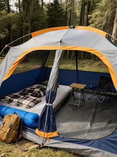 Image of CAMPROS CP Upgraded 6 /8 Person Camping Tents, Waterproof Windproof Family Tent with Larger Mesh Windows & Door, Double Layer, Easy Set Up, All-Season Dome Tent with Top Rainfly & Carry Bag