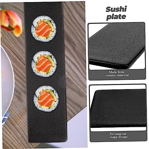 Plato rectangular de cerámica para sushi estilo japonés miniatura 7