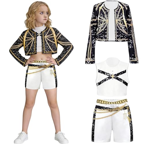XILEPINGAN Disfraz de Rumi Anime Cosplay, Disfraz de Cazadore de Demonios, K-Pop Anime Cosplay Costume, para Carnavals Fiestas Cosplay (6-7Y/130)