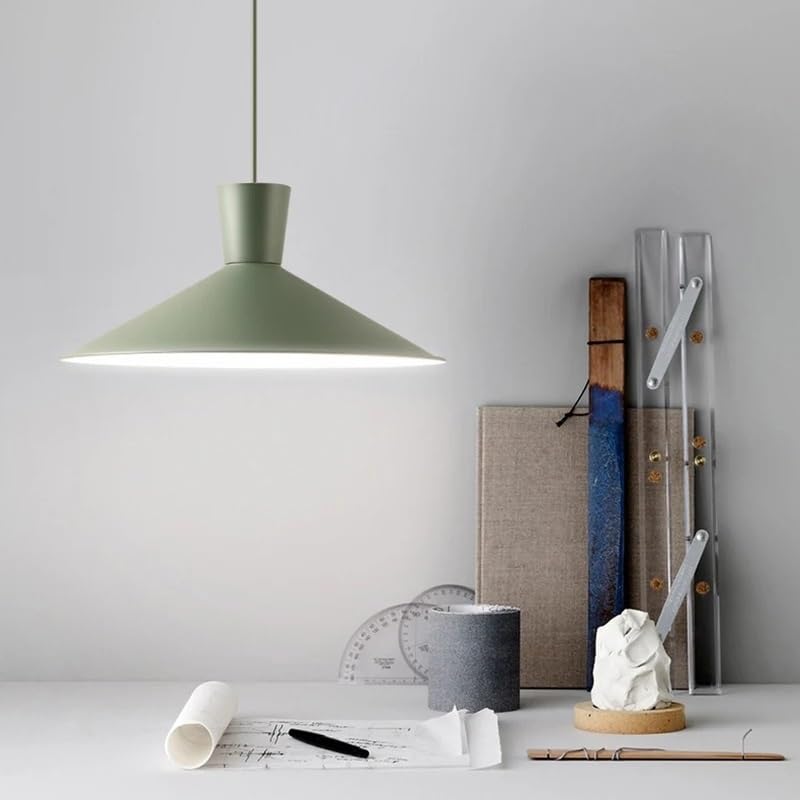 Suspension design vert moderne luminaire épuré et coloré pour bar et chambre