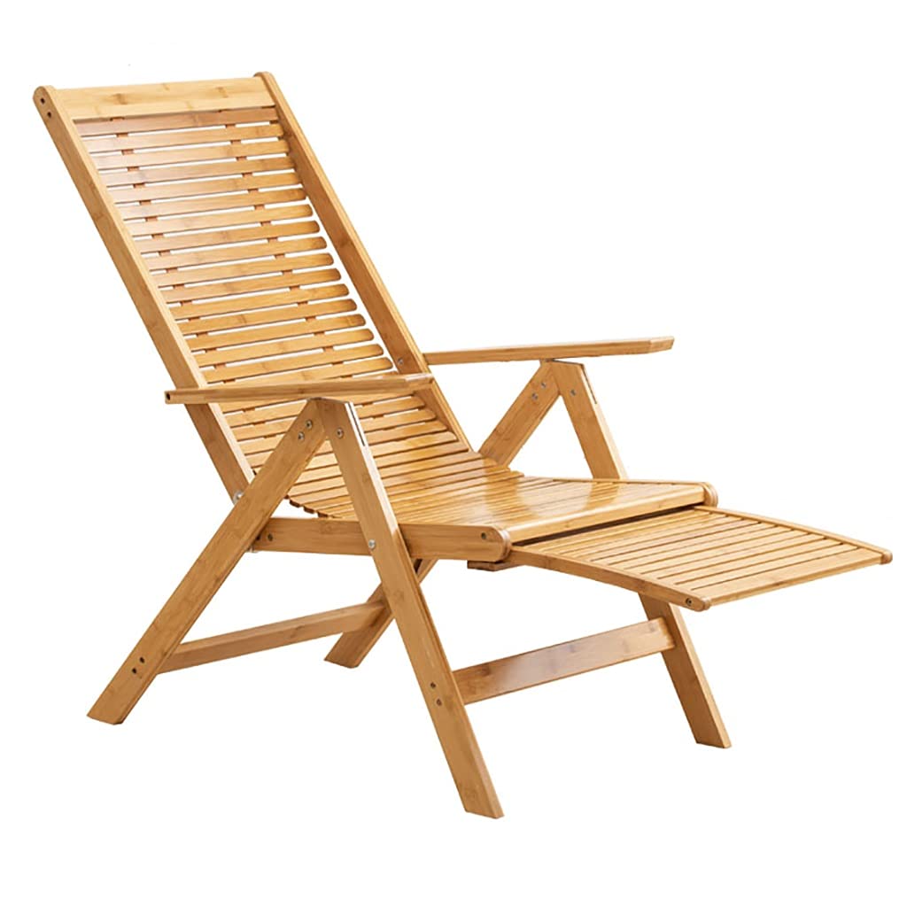 Chaise Longue Pliante en Bois Massif à 6 Positions pour Soulager le Mal de Dos