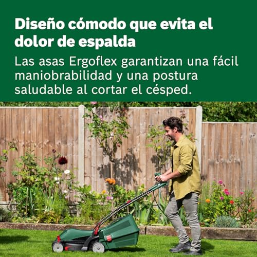 Bosch cortacésped con cable UniversalRotak 37-555 (1400 W de potencia del motor, ancho de corte: 37 cm, cesta colectora de 40 litros, asas Ergoflex) - imagen 4