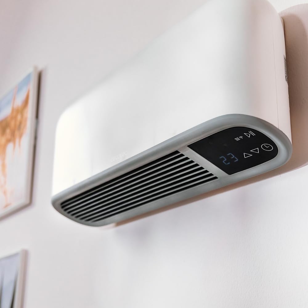 Cecotec Scaldabagno Ceramico ReadyWarm 2000 Max Box Ceramic Connected. 2000 W, Display LED, Termostato Regolabile, Controllo via Wifi, Protezione IP22, Timer, Protezione da Surriscaldamento