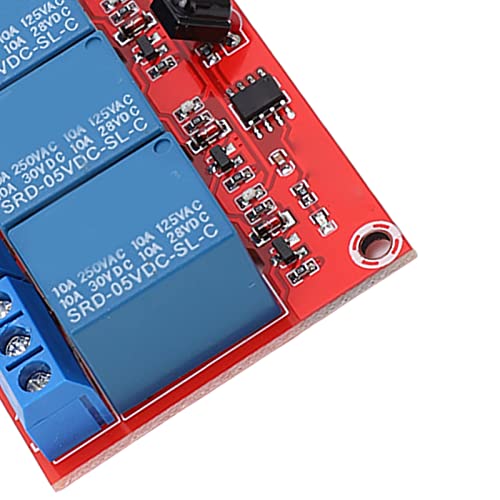 4 Channel Relay Module Kit, Labor Saving Compact Size 4 Channel Relay Module Receiver Set Multiple Buttons With Internal Battery For Circuit 5V #TOP7