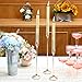 Yaomiao 30 Pcs Taper Gold Candle Holders - Decorative Gold Candlestick Holders for Home Decor, Wedding, Dinning Party