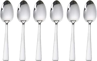 faderic 6-Piece Tea Spoons Dessert Coffee Spoons 18/0 Stainless Steel Spoon 6.29-Inch Silver