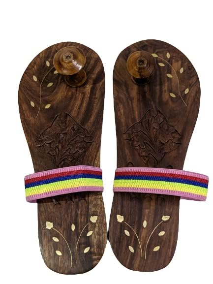 Wooden Cave Wearable Khadau Charan Paduka Unisex | Wooden Carving Slippers And Flip Flops For Better Posture OF Body (10 inch, brown) (B0BRTBCMLN) Amazon Price History, Amazon Price Tracker