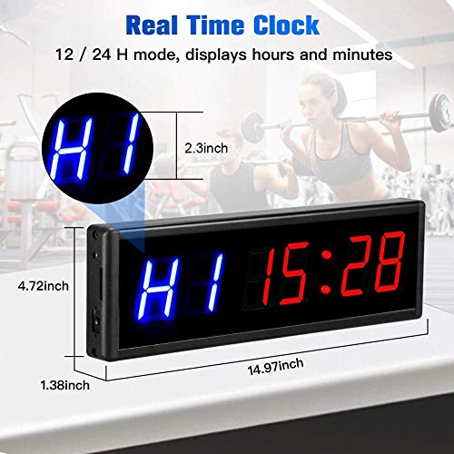 Seesii LED Interval Timer Gym Timer with Remote, 2.3