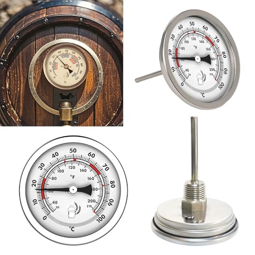 Thermomètre de fermentation de haute précision avec double échelle 120°C