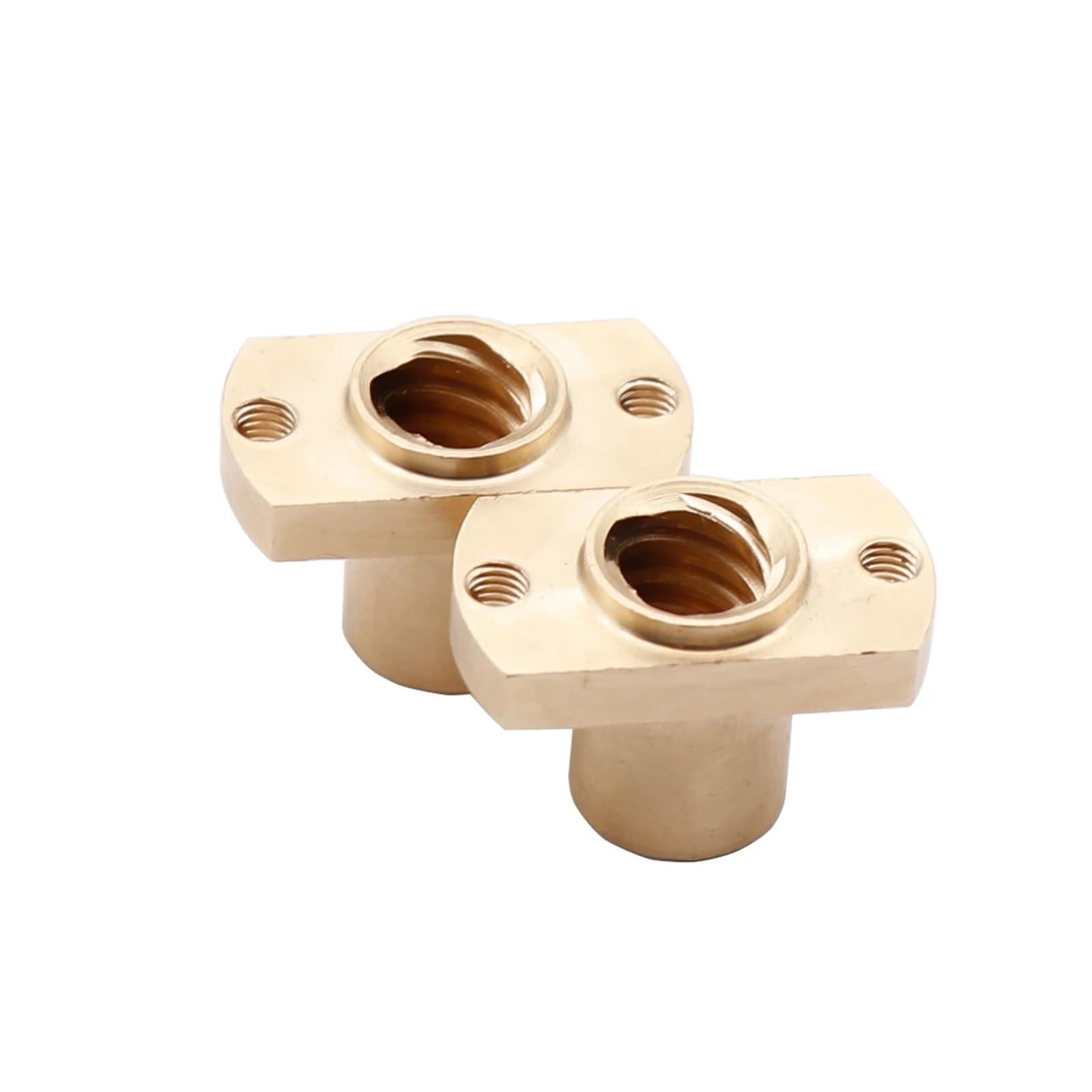 Metal Ball Screw nut 1pc T8 Lead Screw Nut Pitch 2mm Lead 8mm Brass T8x8mm Flange Screw Nut with Thread