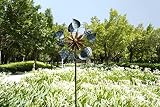 TUFFCRAFTS High Quality Metal Wind Spinner – 84 IN. Height - 24 IN. Width – Elegant Outdoor Décor –