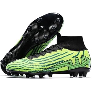 Unisex-Adult Soccer Cleats Mens Women Soccer Shoes Slip-On Lace Up Football Shoes Soccer Shoes