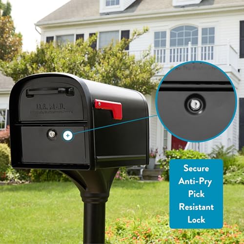 Architectural Mailboxes 6300B-10 Oasis 360 Locking Parcel Mailbox, Extra Large, Black, 6300B-10 - Thumbnail 2