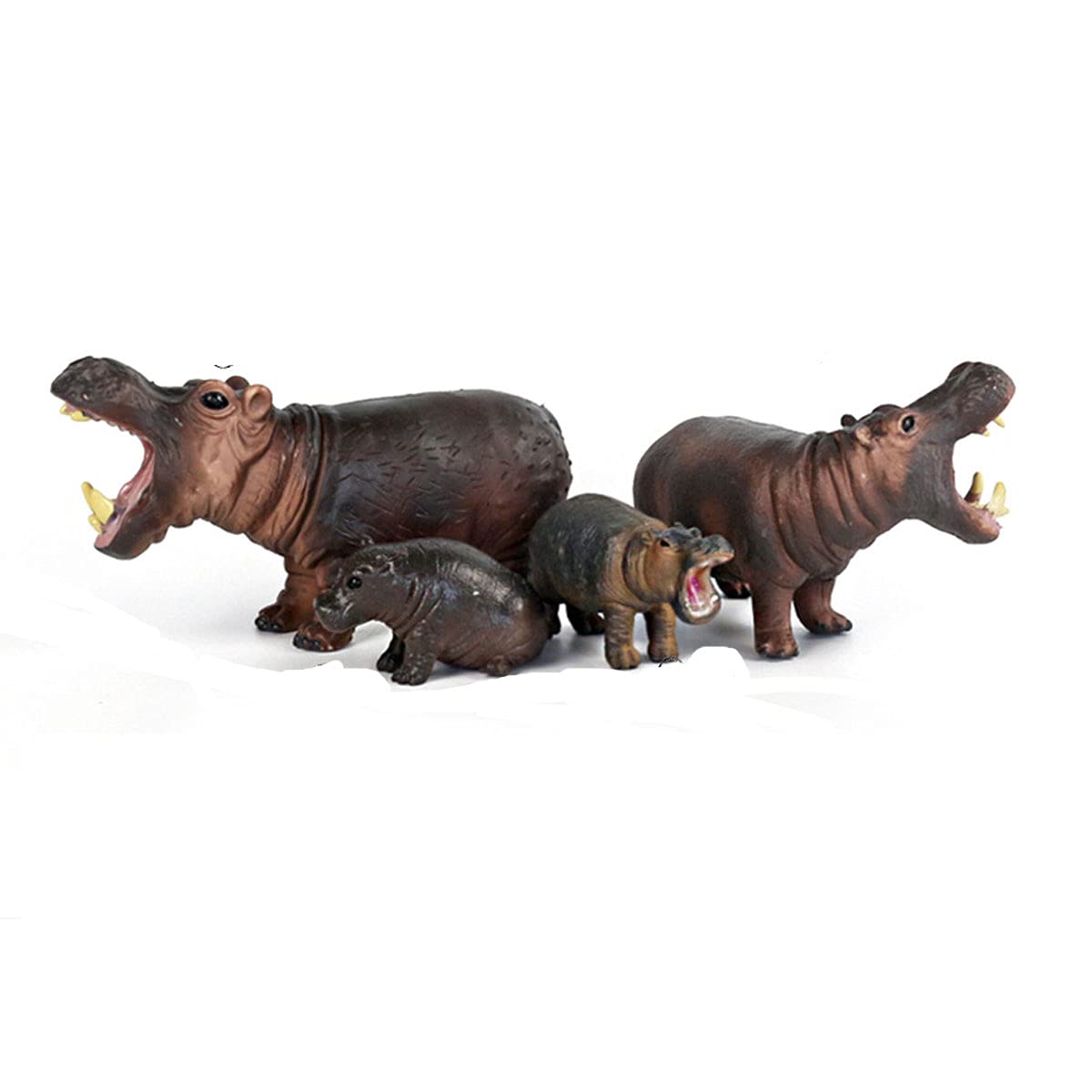 URHRHU 53 pezzi Animali dello Zoo Giocattoli Mini Figure Animali della Foresta Giungla in Plastica Leone