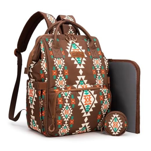 Stylish Wrangler Aztec Diaper Bag Backpack