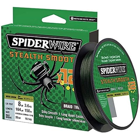 Spiderwire Angelschnur Stealth Smooth 12 Braid Moss Green Geflochtene PE Dyneema Meer Spinnageln Brandungsangeln Karpfenangeln Cover