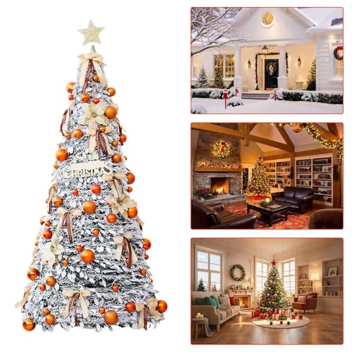 Árbol de Navidad plegable artificial que ahorra espacio en apartamentos y oficinas 5