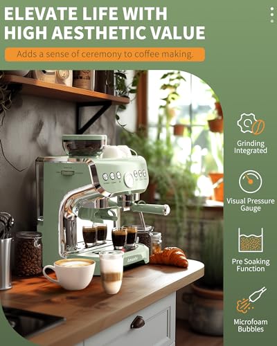 Amaste-Espresso-Machine-with-Grinder-15-Bar-Espresso-Machine-with-Steam-Wand-for-Latte-and-Cappuccino-68Oz-Water-Tank-Pre-Infuse-Brewing-Espresso-Coffee-Maker-for-Home-Use-Barista-Kit-Green Amaste Espresso Machine with Grinder 15 Bar Espresso Machine with Steam Wand for Latte and Cappuccino 68Oz Water Tank Pre Infuse Brewing Espresso Coffee Maker for Home Use Barista Kit Green
