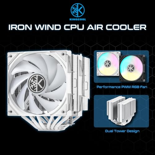 Image of MICRO CENTER CPU Air Coolor Combo - AMD Ryzen 5 7600X Desktop Processor with KINGCOOL Iron Wind 120mm ARGB CPU Air Cooler White
