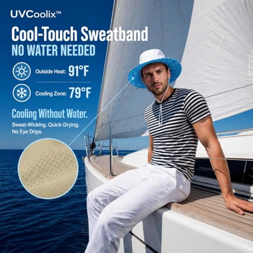Image of TOP-EX UVCoolix Cooling UPF50+ Wide Brim Sun Hat, Waterproof, Big Head