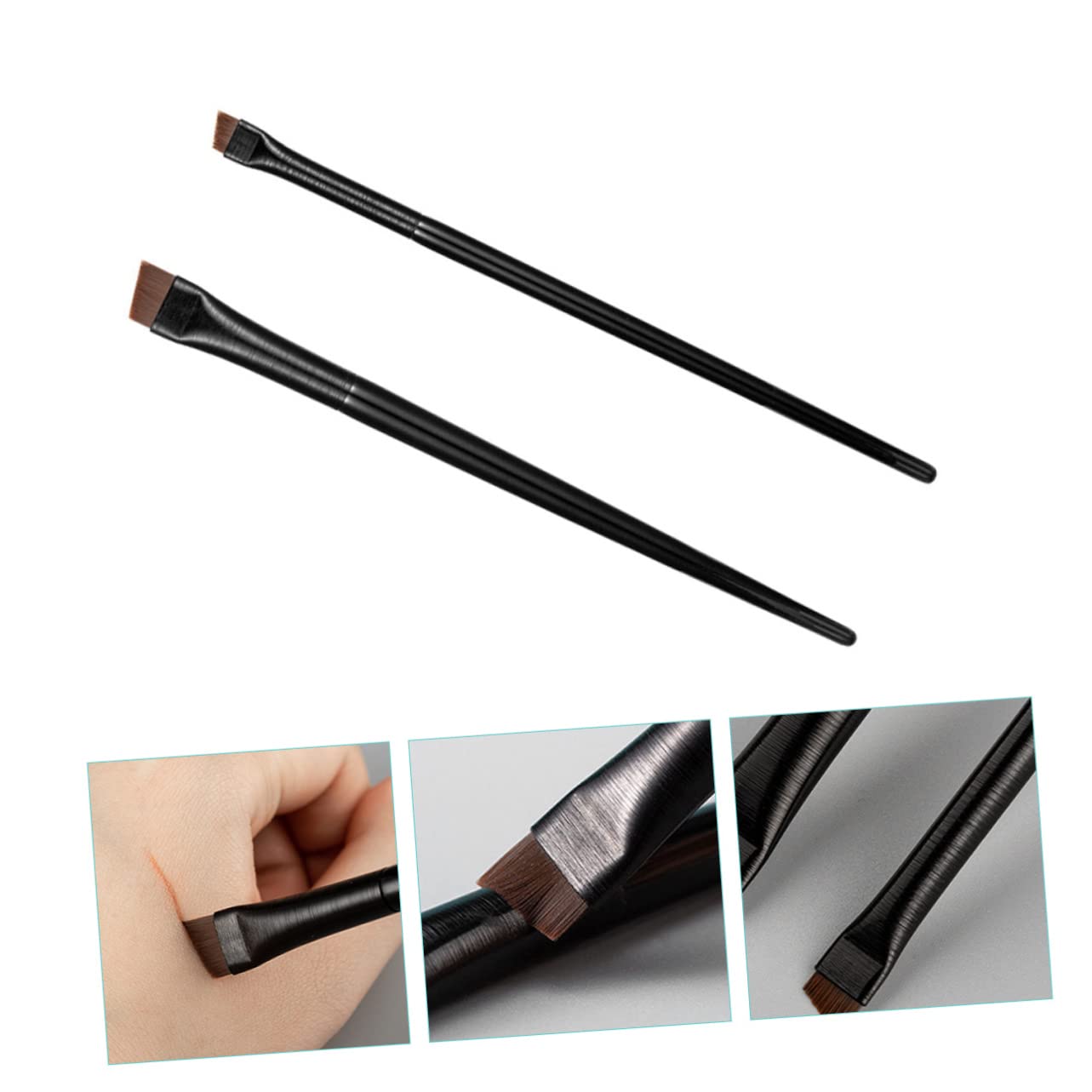 Ipetboom Ultra Thin Eyeliner Brush Set Brow Brush Kit Precision Angled Eyeliner Makeup Artist Tools Beauty Cosmetic Tool