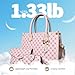 Women's Handbags Fashion, 3PCS Top Handle Bags for Women, Handbags Tote Shoulder Purse Set PU Leather Satchel Bag Adjustable Strap Work with Zippe (pink)