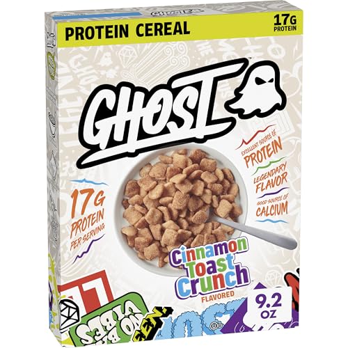 GHOST PROTEIN CEREAL, CINNAMON TOAST CRUNCH Flavor, 17G Protein, 9.2 oz