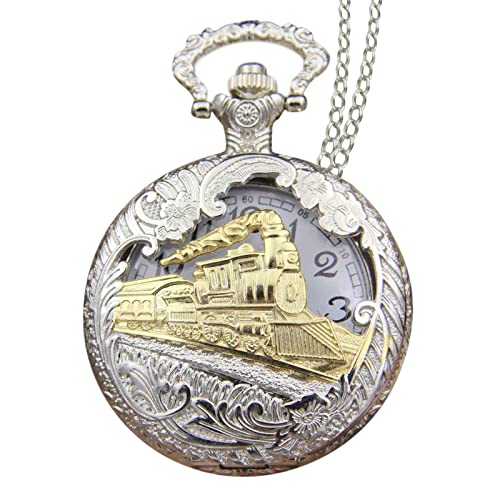 HUYTBYG Orologio da uomo a forma di locomotiva con catena antica...