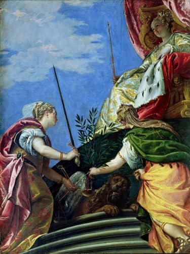 Pintura sobre lienzo Venezia in trono de Paolo Veronese reproducción artística de alta fidelidad
