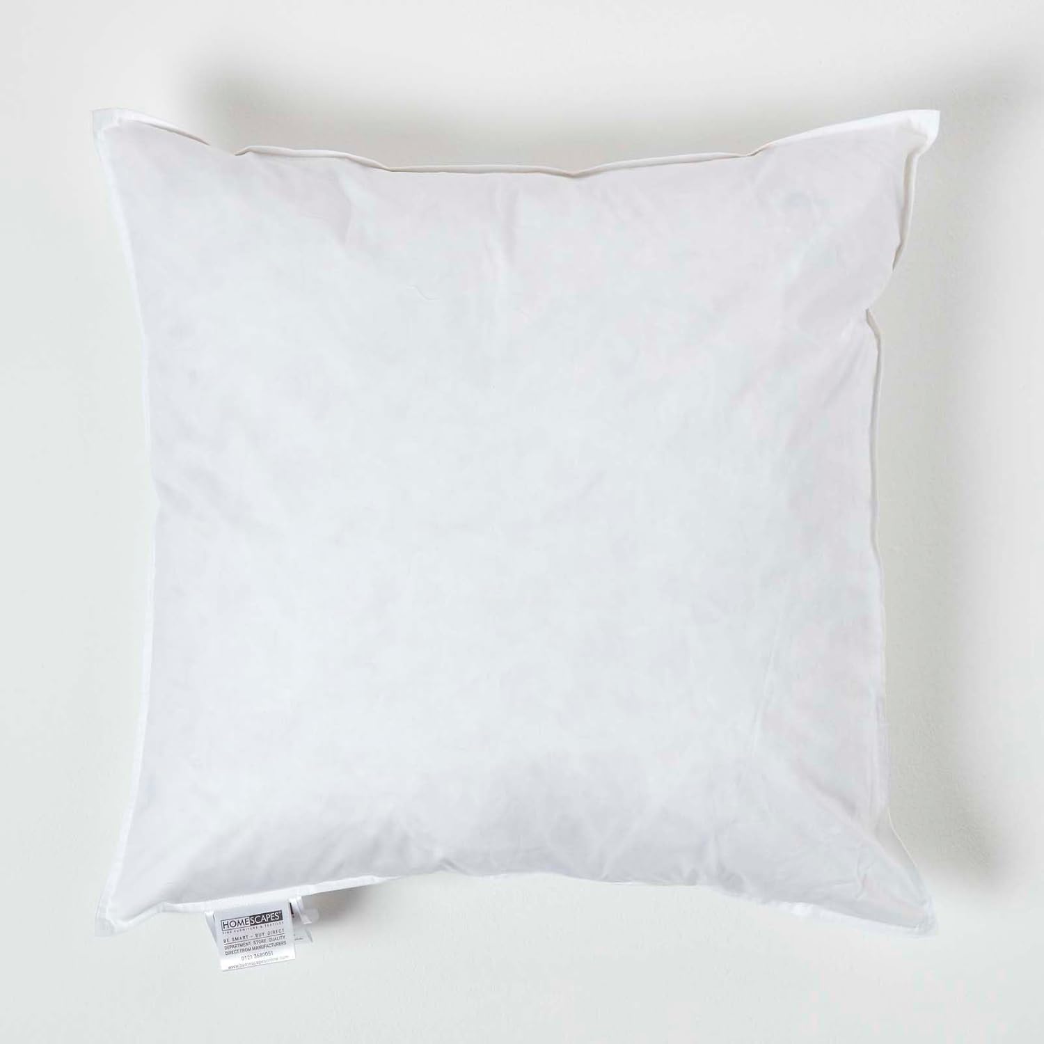 HOMESCAPES Luxury Duck Feather Cushion Inserts 55cm x 55cm (22 x 22”) Perfect Bounce Back and Down-Proof Cover, Generously Filled Inner Pads Fillers, Hypoallergenic, RDS Certified, Machine Washable