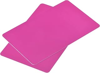 MECCANIXITY Blank PVC Cards Pink Plastic Card 14mil for ID Badge Printer, Graphic Quality, Pack of 50