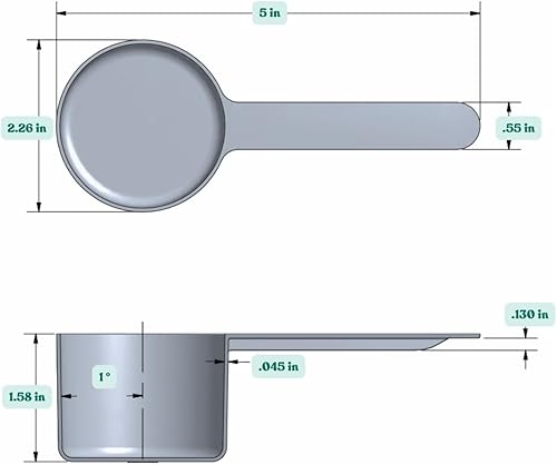 Miniatura 10 de Cucharas para medir café, granos, proteínas, especias y otros productos secos (muchos tamaños diferentes), Transparente