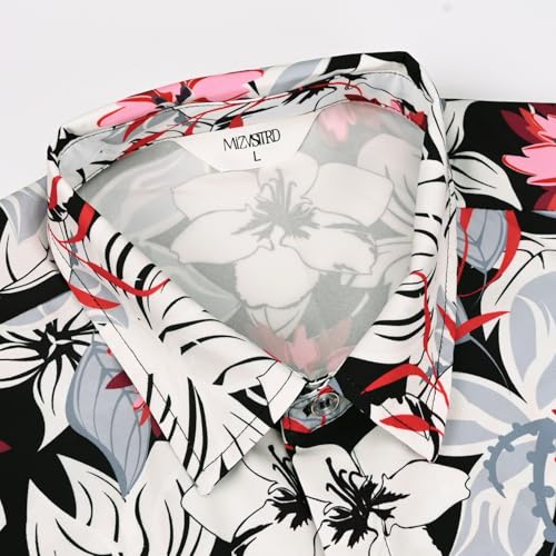 Image of Hawaiian Shirt for Men Tropical Shirts Summer Beach Button Down Short Sleeve Luau Aloha Floral Cruise Vacation Outfit 2026