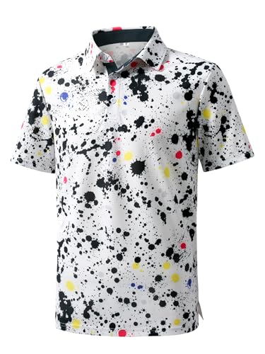 JEMLDL Ink-Splatter Golf Polo