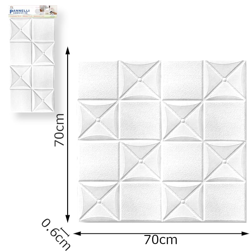 Pannelli 3D Adesivi Per Parete - Effetto Mattone/Pietra, Schiuma PE, 10 Pezzi (Grigio Legno) - Foto 12