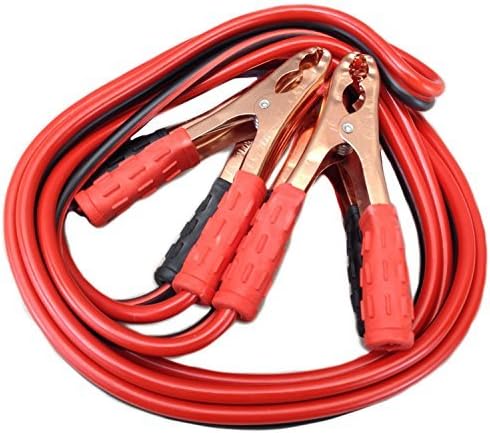 Vjbest Premium Jumper Cable Heavy Battery Booster Cables. Color Coded Clamps No Tangle Design. 150 Amp 12 Feet. The Heavy Duty Car Cable Has 100-percent Copper. The Auto Cable Is Essential Tool for Emergency Roadside. Comes with Free Travel Case.