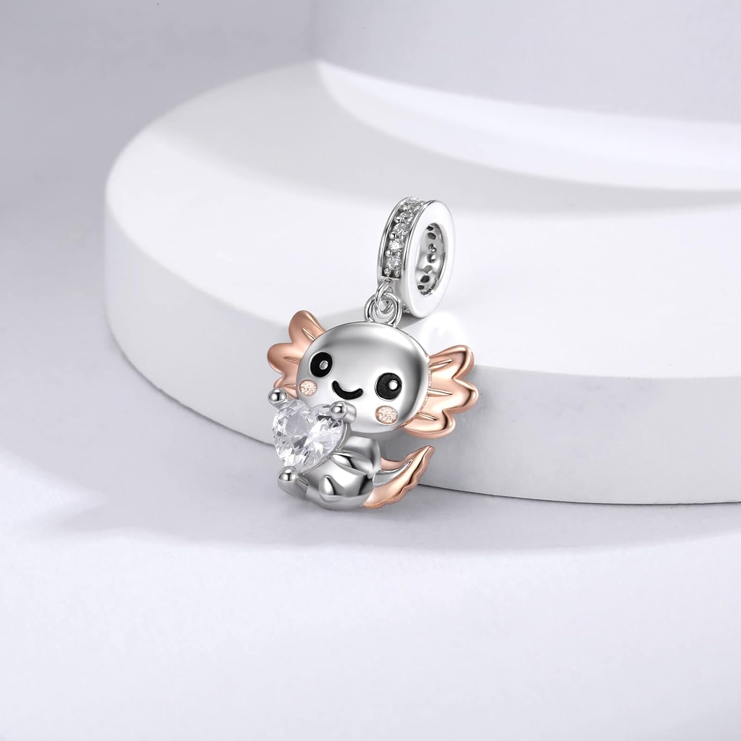 925 Sterling Silver Axolotl Charm for Bracelet Axolotl Bead Charm Pendant Jewelry Cute Axolotl Gifts for Women Axolotl Lovers - Image 3