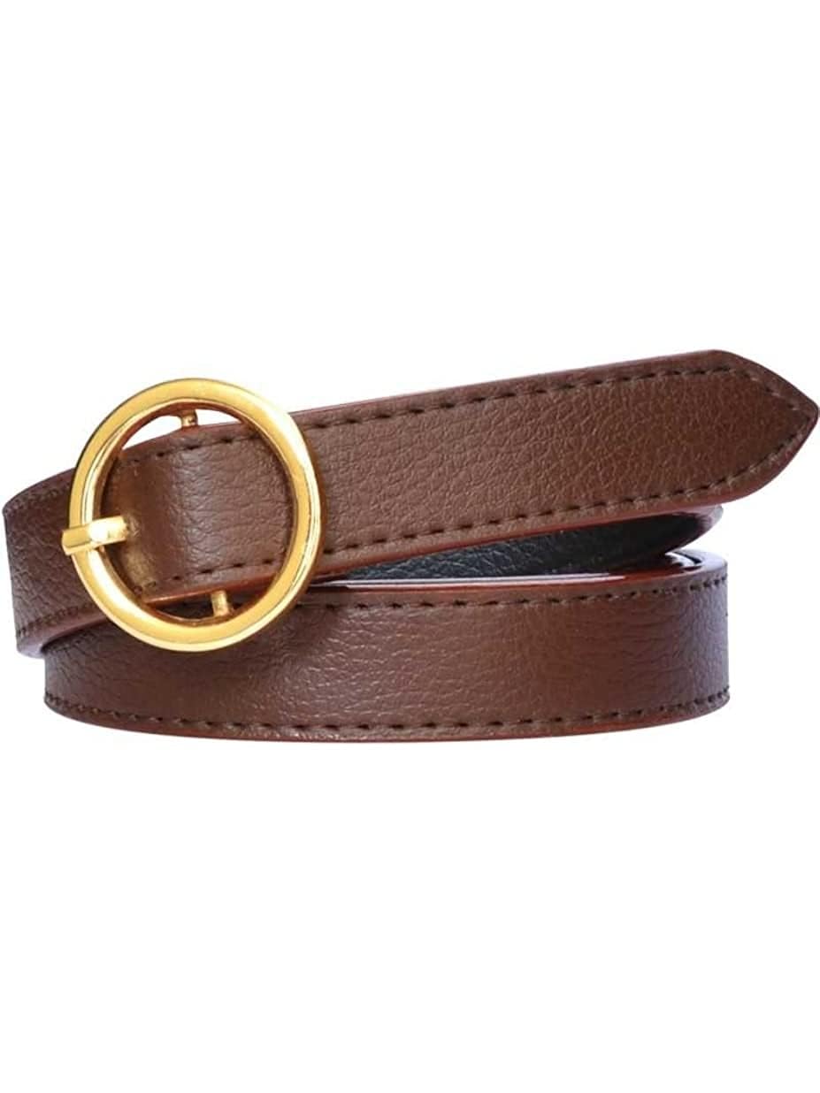Brown Women Casual Artificial Leather Belt,Belt for Jeans, Party Casual Wear|Ladies belt for women| Ladies Belt for jeans| Free Size (v)-image-44