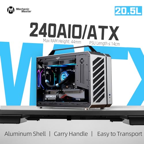 Image of Mechanic Master Cool Cube Series C+MAX Matx case with GPU Length Less Than 380mm / 240 AIO & 162mm Air Cooling Computer Case (Moonlight Silver)