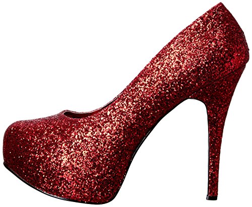 Pleaser Pink Label Women's Teeze-06Gw Platform Pump, Red Glitter, 13 M Us #TOP7