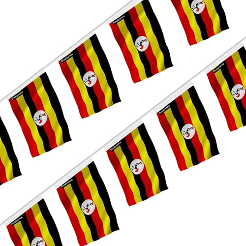 Guirlande drapeau Ouganda 14x21cm pour réussir la décoration de votre stand