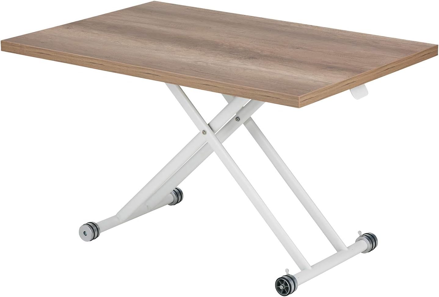 Amazon｜DEPOS デポス ガス圧 昇降テーブル 木目調 ナチュラル 120
