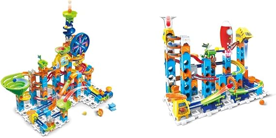 VTech Marble Rush Adventure Set - Construction Toys for Kids with 10 Marbles and 128 Building Pieces & Launch Pad with 75 Building Pieces