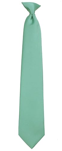 Mens Solid Color Clip On Easy to Remove Clip Necktie