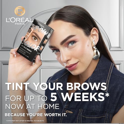 L'Oréal Paris, Semi-Permanent Eyebrow Tint, Lasts up to 5 Weeks, Visible Results in 5 Minutes, Up to 10 Uses, Ammonia Free, Brow colour, Shade: 5.0 Brunette - Image 3