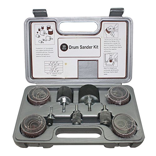 Big Horn 19522 Rubber Sanding Drum Set, 25 Piece