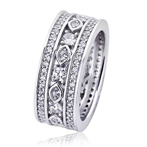 Rose Gold Plated Sterling Silver Women's Fashion band Ring 17.5MM (Size 5 to 9)